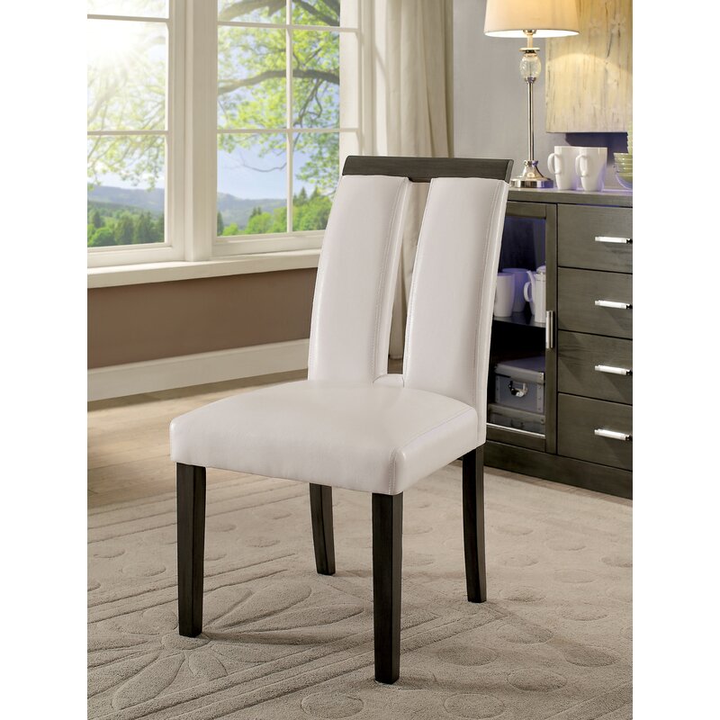 Latitude Run® Travis Upholstered Dining Chair in White ...