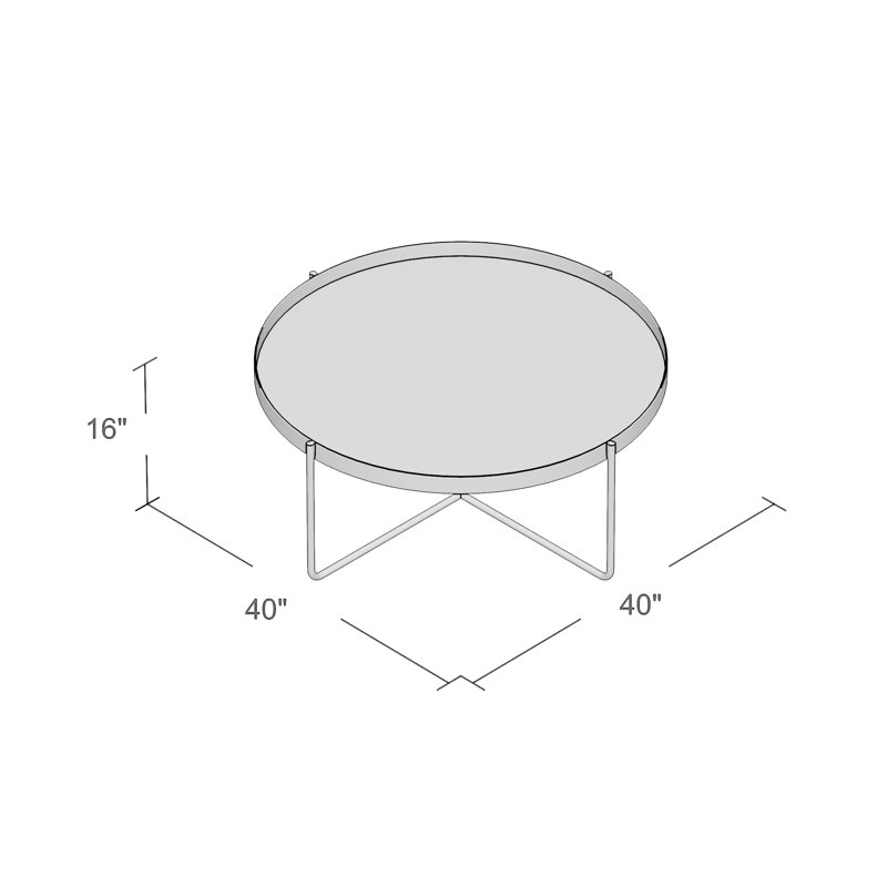 Mercury Row Massenburg Cross Legs Coffee Table With Tray Top