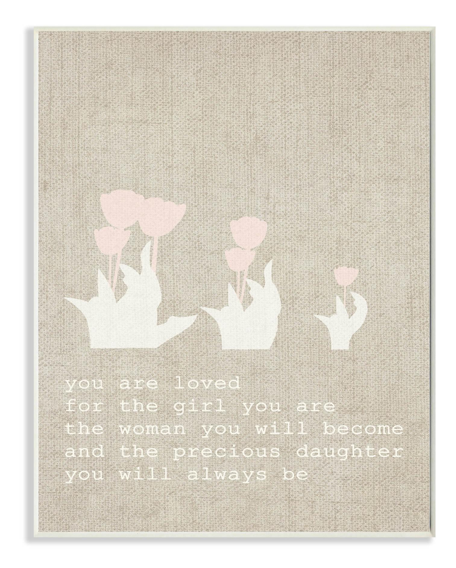 Stupell Industries "You Are Loved" Wall Plaque - Oversized 12.5"x18.5" MDF Art, Made In USA