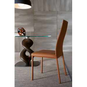 Bali Genuine Leather Upholstered Dining Chair by YumanMod