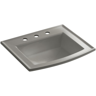 Archer Vitreous China Rectangular Drop In Bathroom Sink With