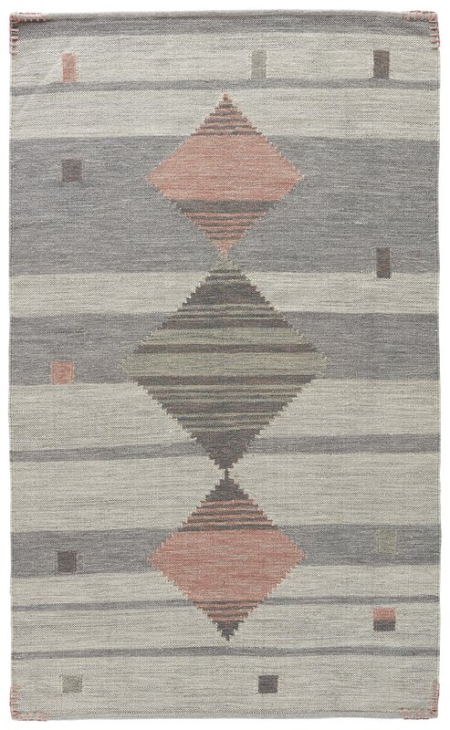 Cahone Light Gray/Dusty Coral Area Rug