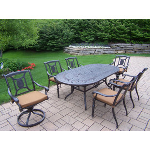 Go to store & view more images Victoria 7 Piece Dining Set with Cushions by Oakland Living