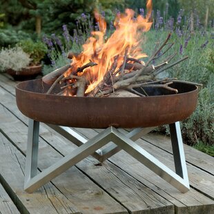 Ramona Stainless Steel Charcoal/Wood Burning Fire Pit By Sol 72 Outdoor