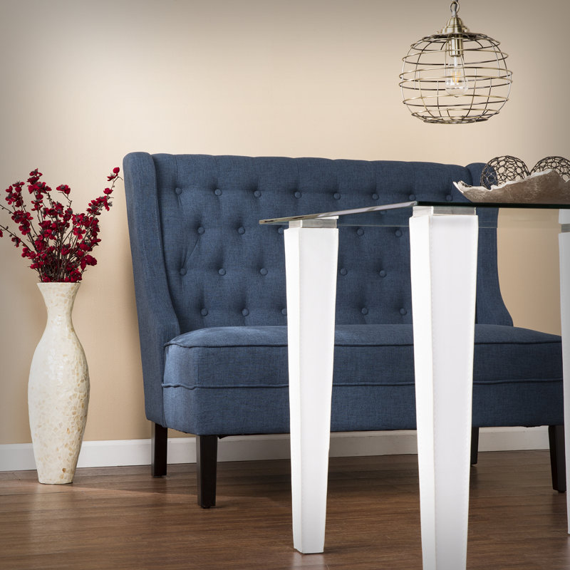 Halpin High Back Tufted Settee Bench Reviews Joss Main Halpin High Back Tufted Settee Bench