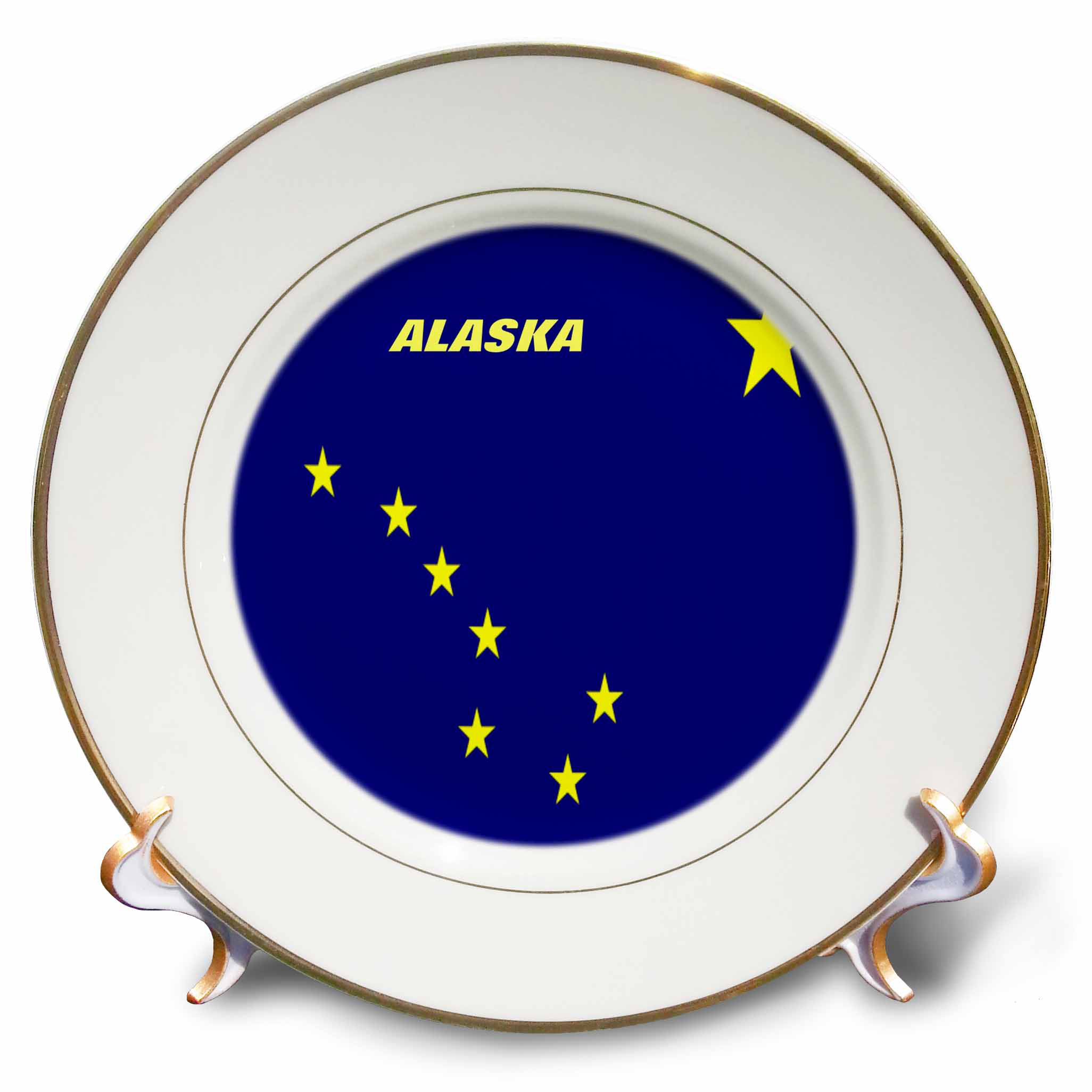 East Urban Home State Flag Of Alaska Porcelain Decorative Plate Wayfair