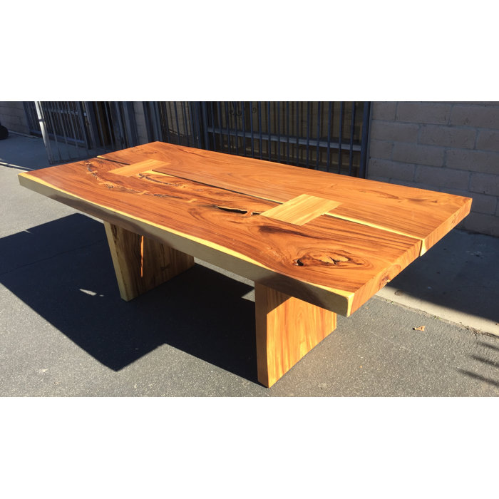 Braaten Double Slab Solid Wood Dining Table Braaten Double Slab Solid Wood Dining Table