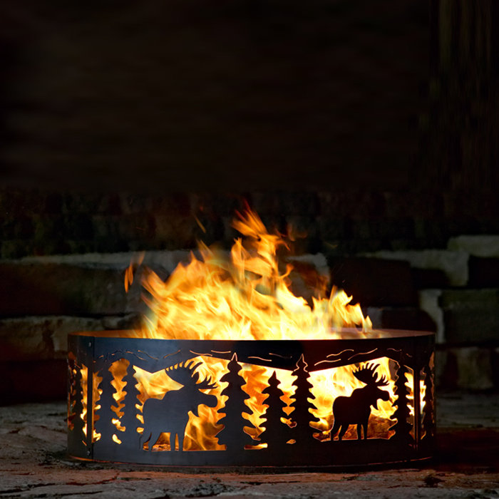Millwood Pines Jessee Moose Steel Wood Burning Fire Ring Reviews