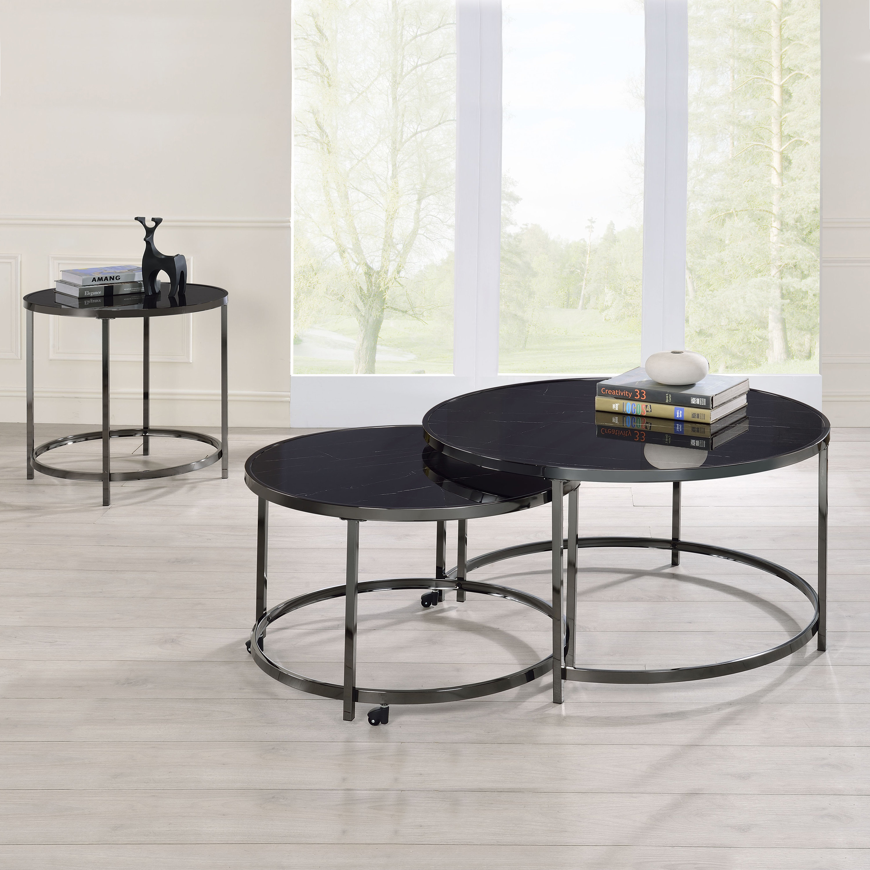 Featured image of post Faux Marble Coffee Table Set - Perfect for a family room, the end tables can also be used to enhance an entryway or foyer.