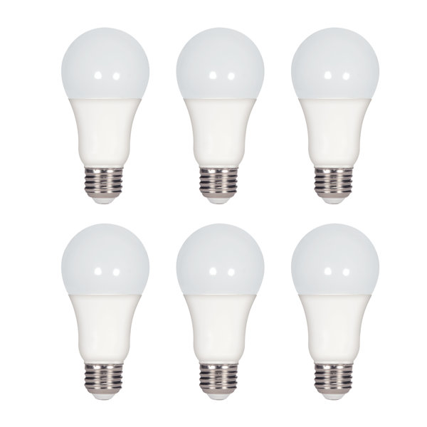 satco 100 watt equivalent a19 led non dimmable light bulb daylight base reviews wayfair