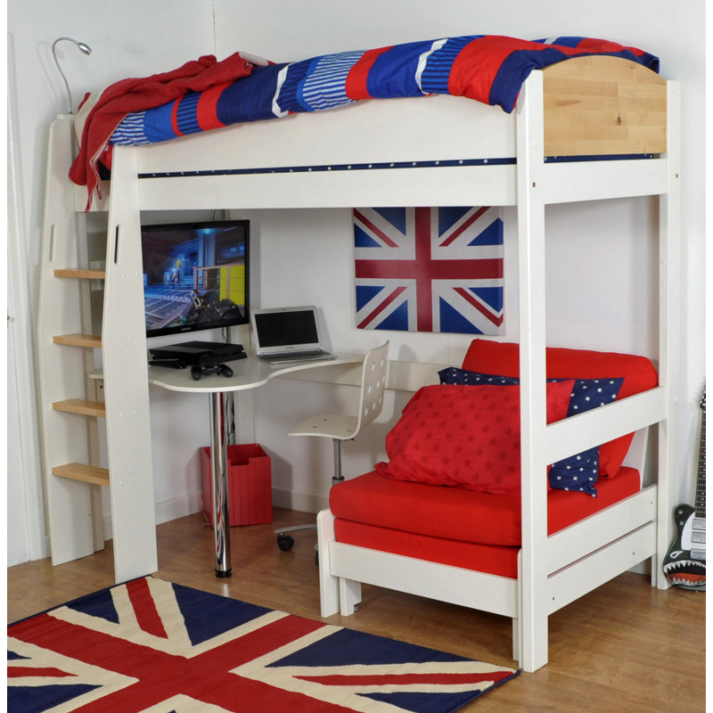 Zoomie Kids Jodi European Single L Shaped Bunk Bed With Trundle