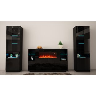 Benghauser Entertainment Center for TVs up to 75" with Fireplace Included