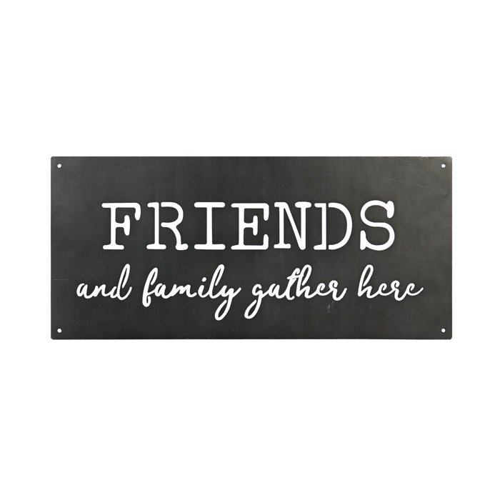 Friends And Family Gather Here Metal Cutout Wall Décor Friends And Family Gather Here Metal Cutout Wall Décor