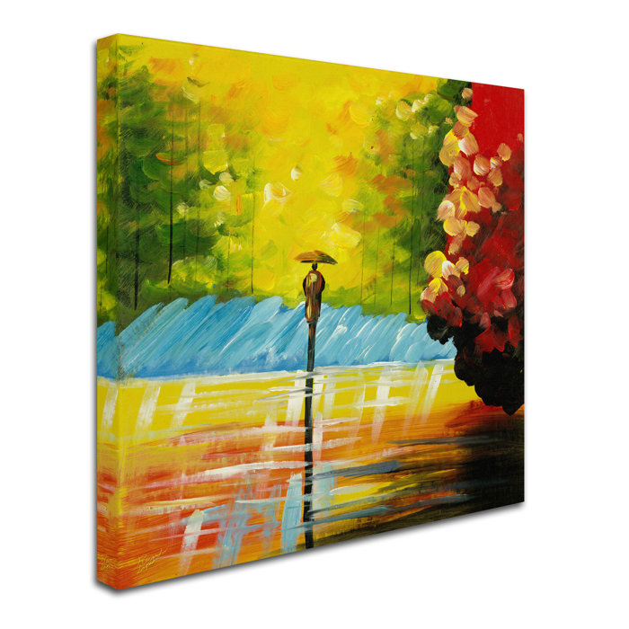 Trademark Art Rainy Day By Ricardo Tapia Painting Print On