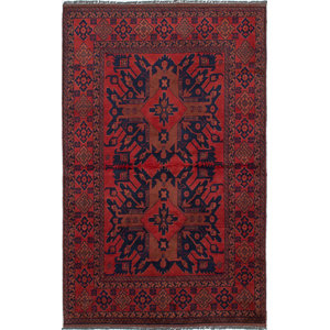 One-of-a-Kind Rosales Hand Knotted Wool Dark Copper Indoor Area Rug