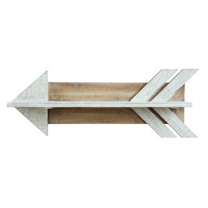 Wood Arrow Shaped Shelf