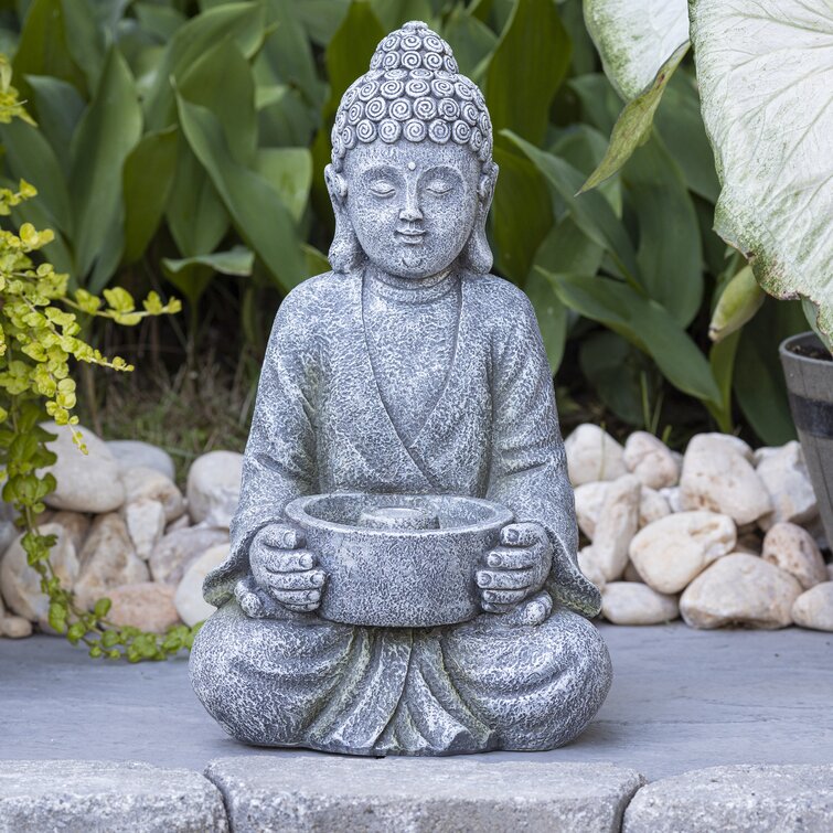 Bungalow Rose Tranquil Buddha Garden Statue & Reviews | Wayfair