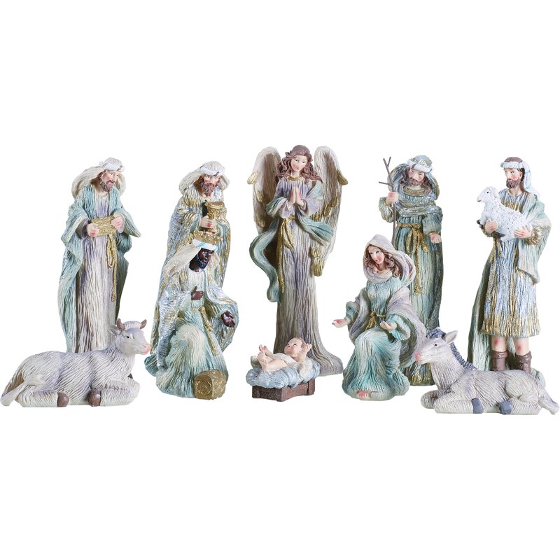10 Piece Nativity Figurines Set