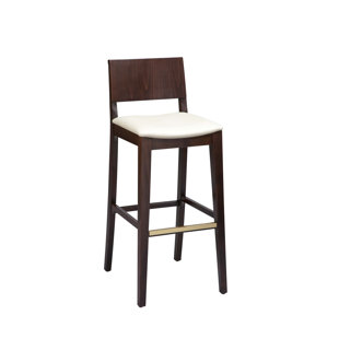 Go to store & view more images Brayden Studio Otwell Beechwood Solid Back Upholstered Bar Stool