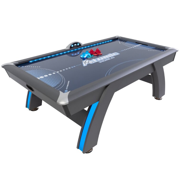 Atomic Game Tables 90" 4 -Player Air Hockey Table with Digital Scoreboard and Lights