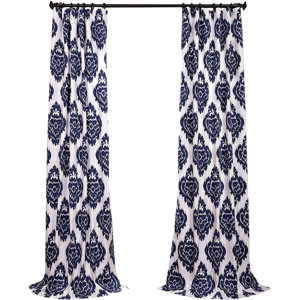 Atkins Printed Cotton Tab top Single Curtain Panel