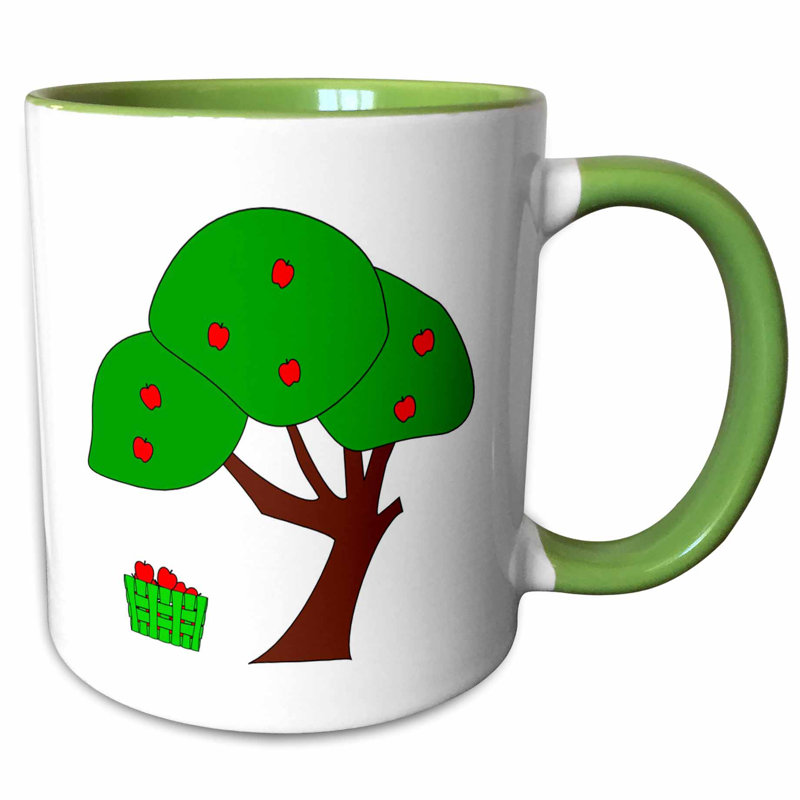 Foundry Select Chaska Cartoon Apple Tree N Apple Basket Coffee Mug Wayfair