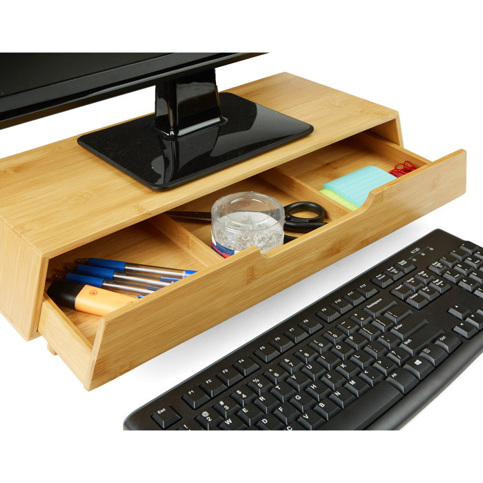 Color Brown Desktop Stand Laptop Monitor Stand For Home Office