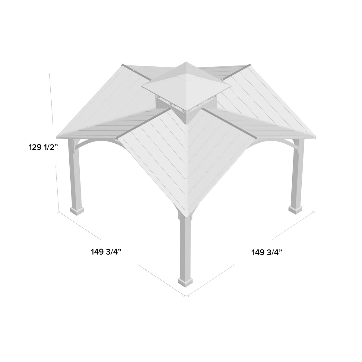 Sunjoy Roanforth 11 Ft. W x 11 Ft. D Steel Patio Gazebo & Reviews | Wayfair