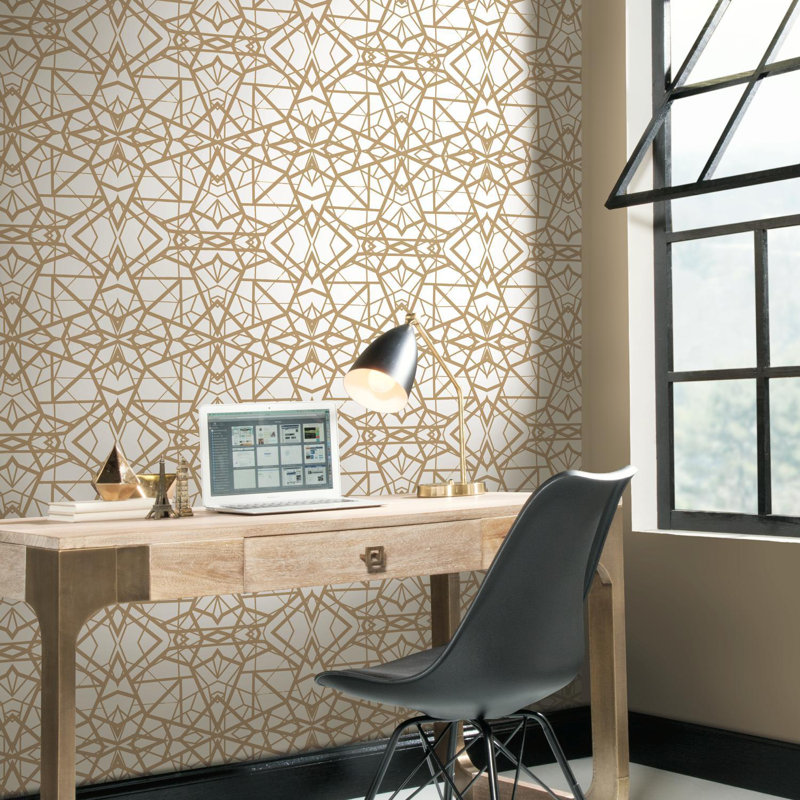 Mercer41 Rodas Shatter 16 5 L X 20 W Geometric And Stick Rodas Shatter 16 5 L X 20 W Geometric And Stick Wallpaper Roll