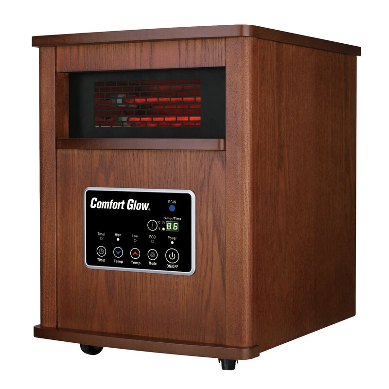 World Marketing Comfort Glow Infrared Quartz Heater Oak 