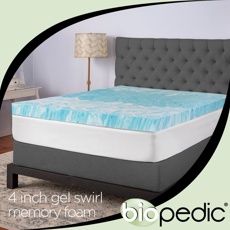 Biopedic Gel Swirl 4 Memory Foam Mattress Topper Reviews Wayfair