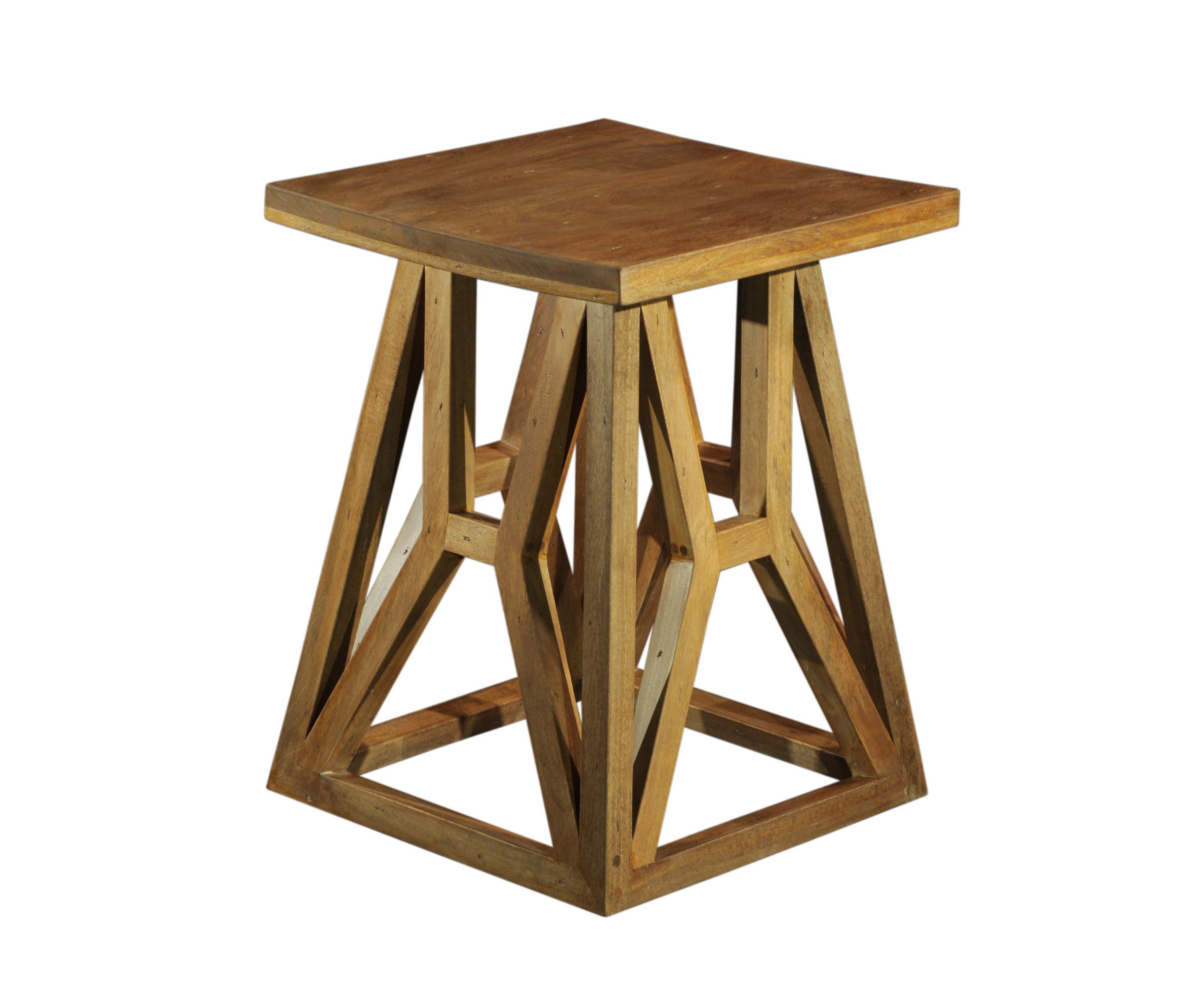 Foundry Select Rainbolt 26'' Tall Solid Wood Frame End Table Wayfair