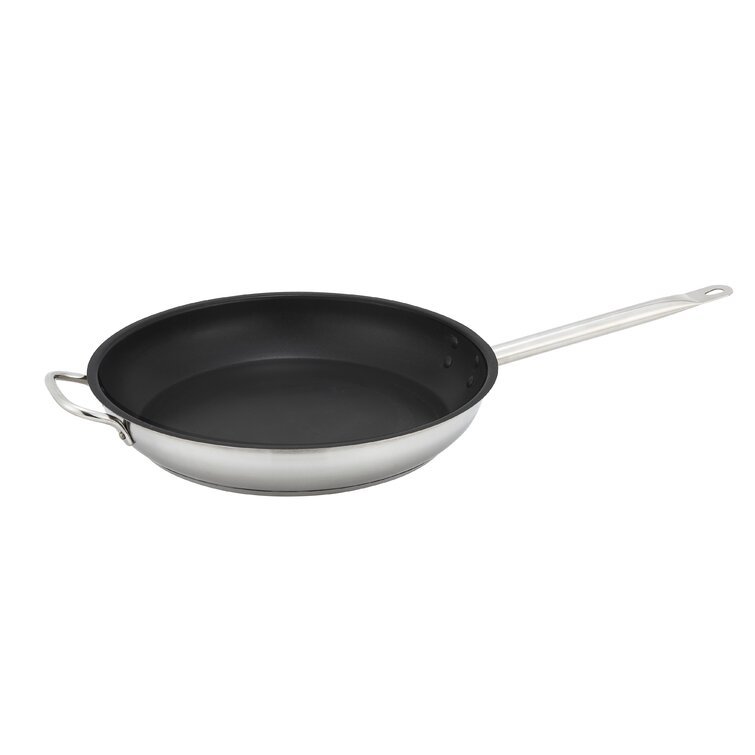 Non-Stick Fry Pan 14-Inch Commercial Skillet Pans Restaurant Cooking Tool-Silver 