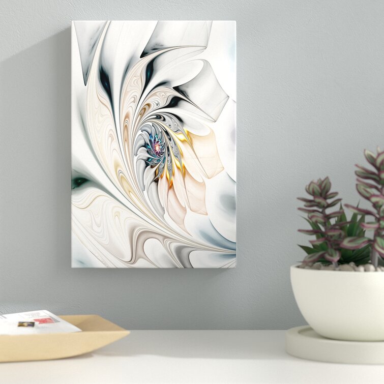White Stained Glass Art - Print