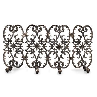 Siena 4 Panel Iron Fireplace Screen By Ornamental Designs