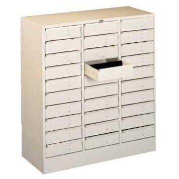 30 Drawer Organizer Filing Cabinet Tennsco Corp Color Sand