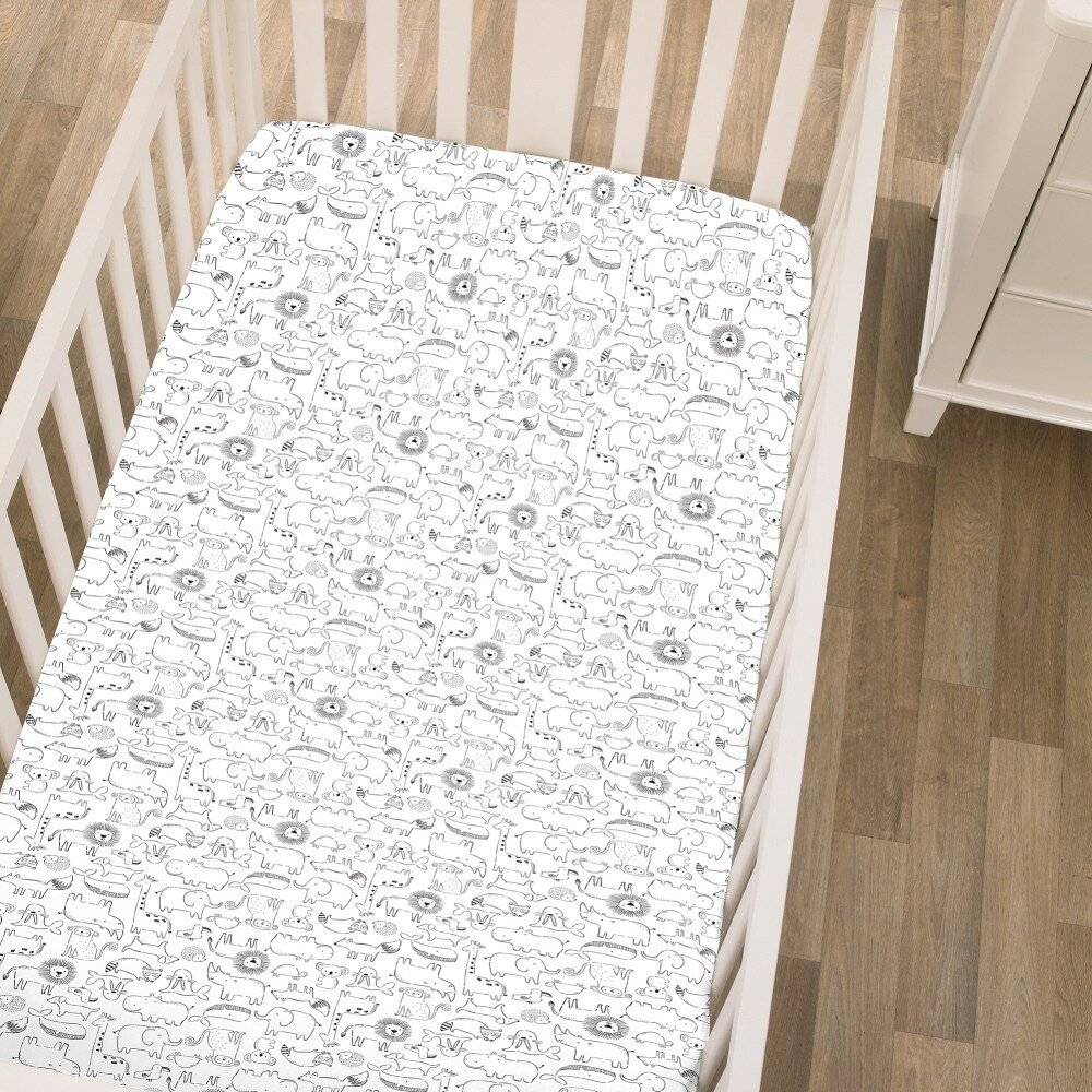 safari animal crib sheets