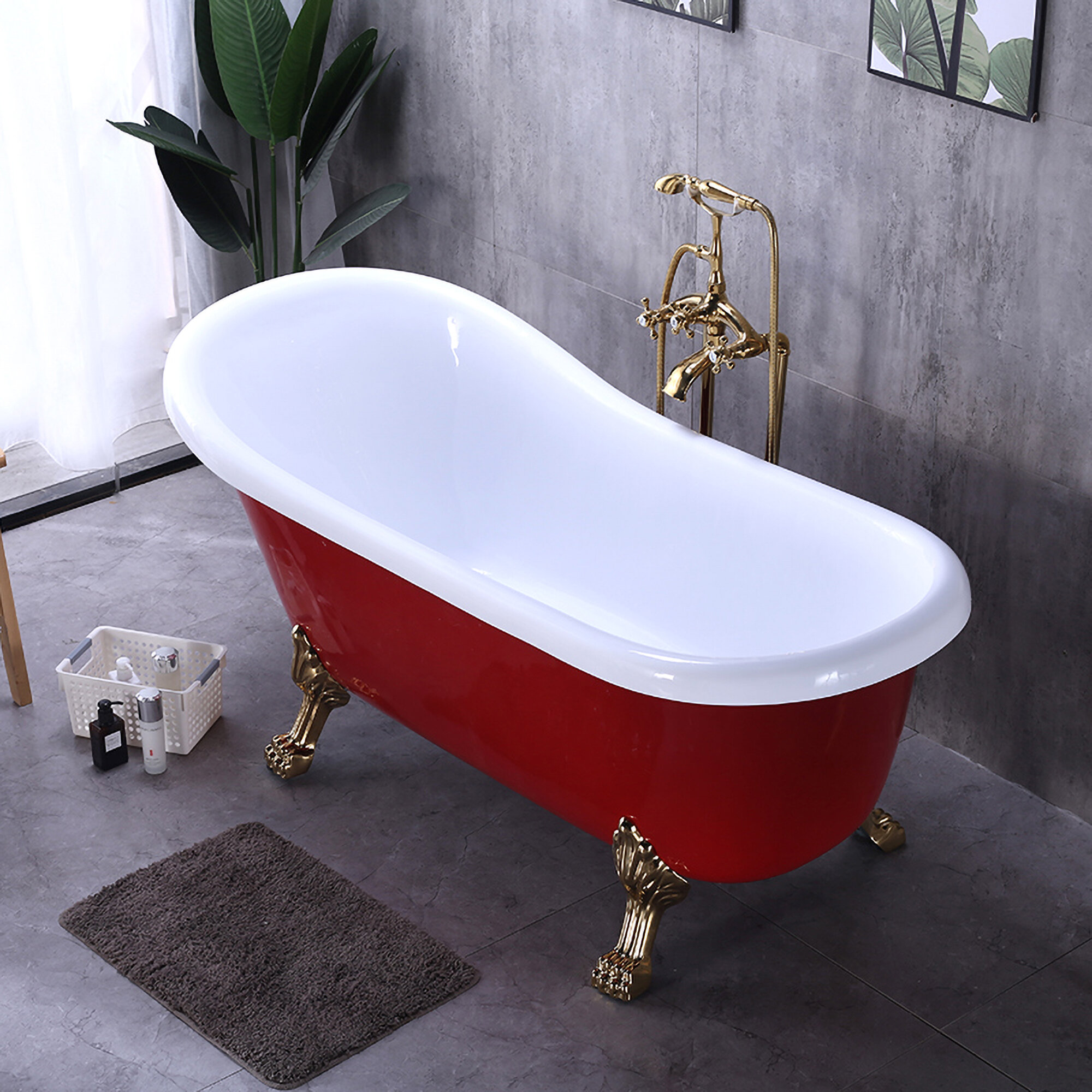 fiberglass clawfoot tub