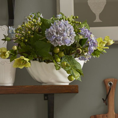 Hydrangea Centerpiece in Planter