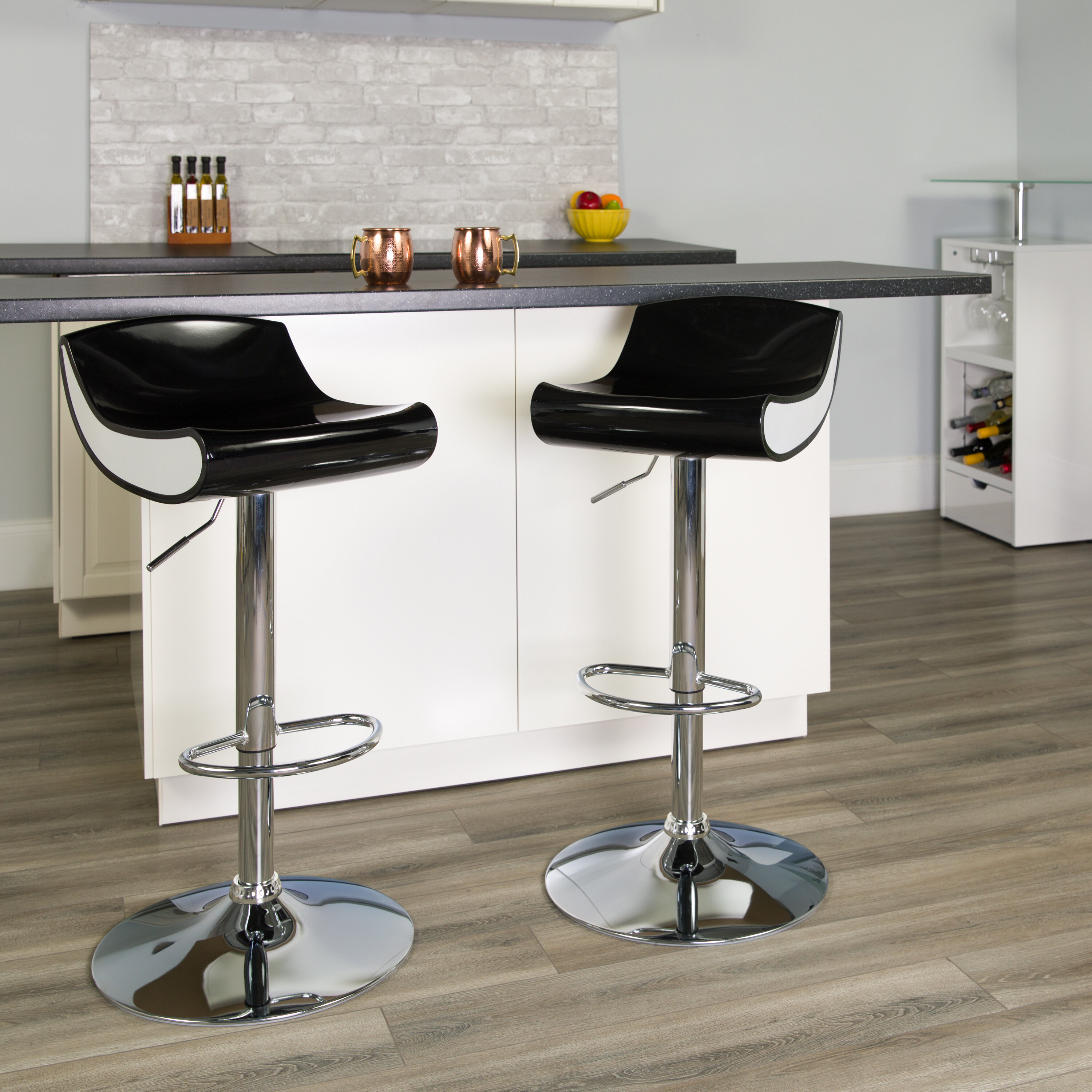 wayfair adjustable swivel bar stools