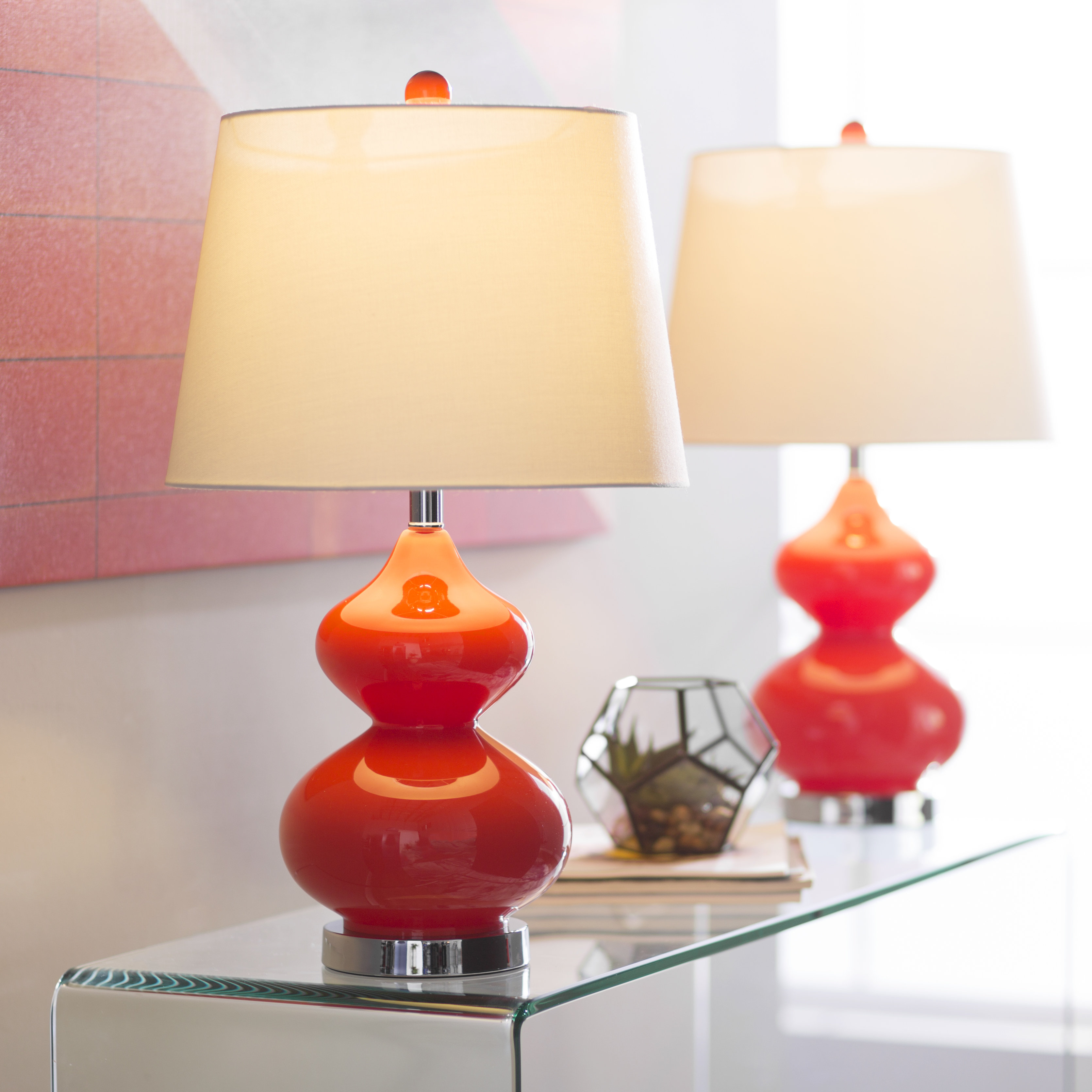 orange table lamp