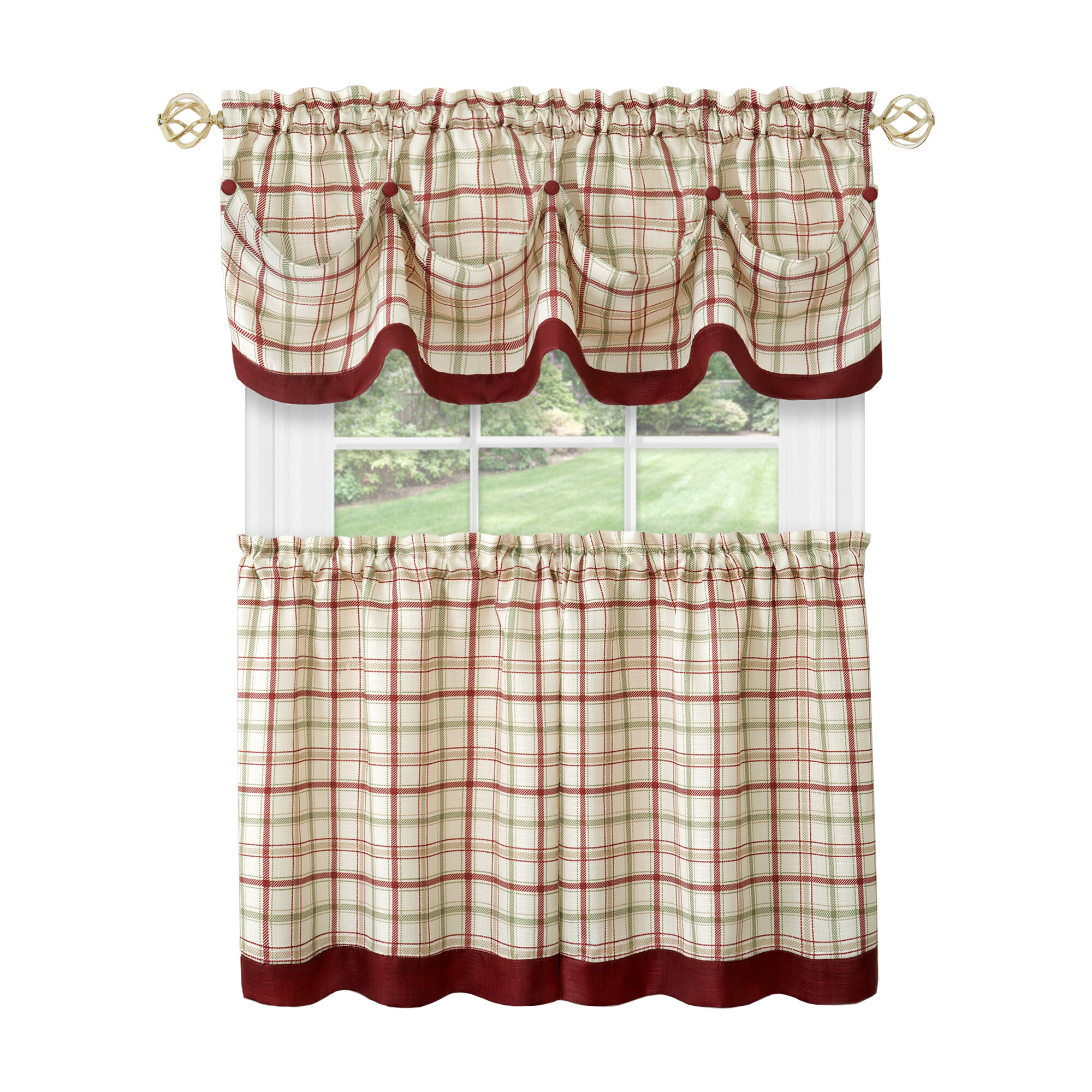 Rosalind Wheeler Maddock Kitchen Curtain Wayfair