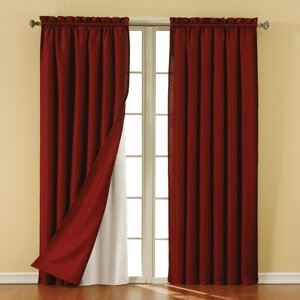Solid Blackout Rod pocket Curtain Panel (Set of 2)