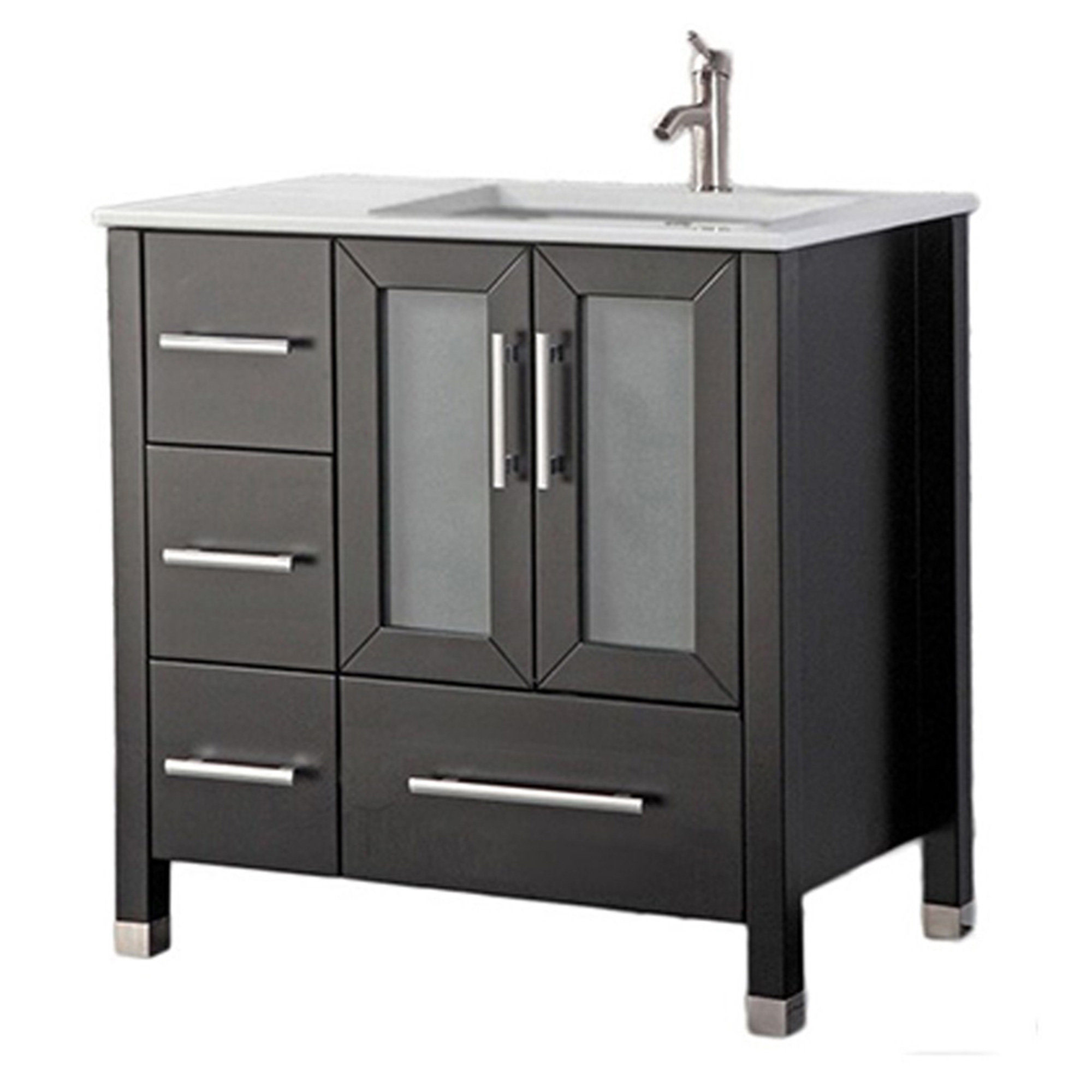 Ivy Bronx Nadeau Modern Right Side 36 Single Bathroom Vanity Set Reviews Wayfair