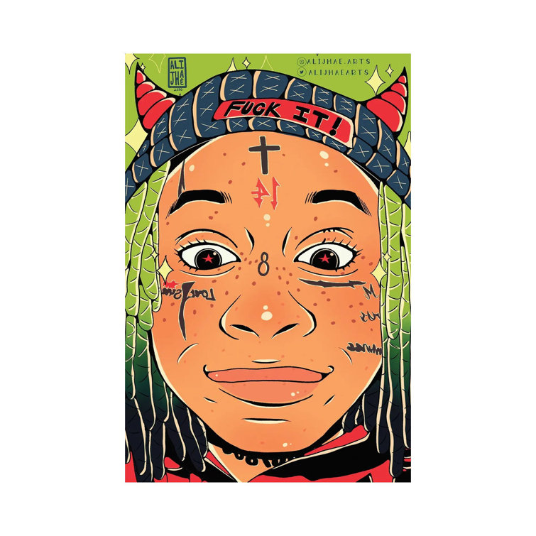 East Urban Home Trippie Redd By Alijhae West Wrapped Canvas Graphic Art Print Wayfair