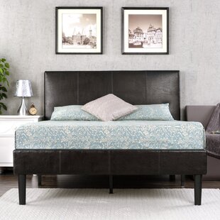 NewGFW Bed In A Box Faux Leather Bedstead Mattress Options Blk/Bwn/Wht 