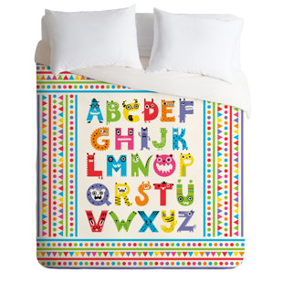 Go to store & view more images East Urban Home Alphabet Monsters Duvet Cover Set
