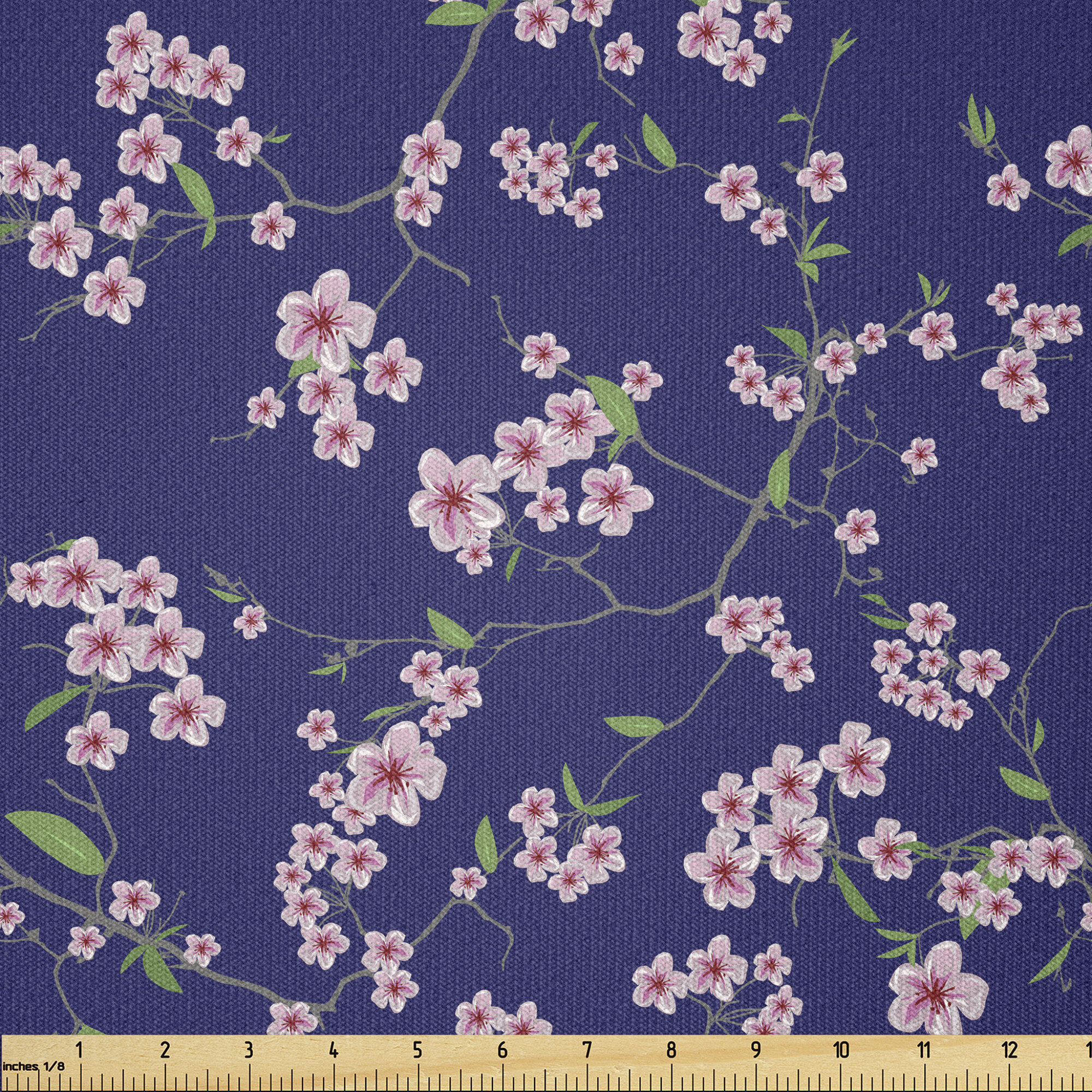 Japanese Style Cotton Fabric with Great Wave for Clothing Home Decor 1/2 Yard 