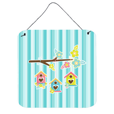 Bird Houses on Stripes Wall D&eacute;cor Zoomie Kids