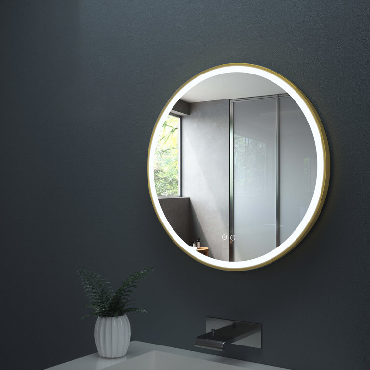 Orren Ellis OllieJames Beveled Lighted Bathroom / Vanity Mirror